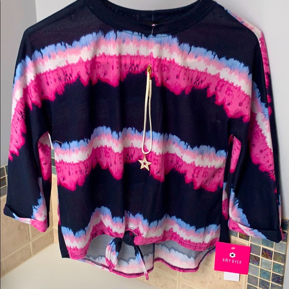 Tie Dye T-Shirt with Star Necklace